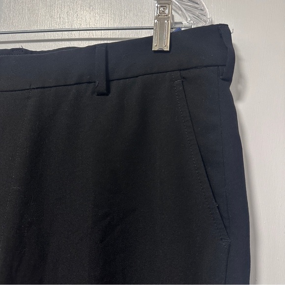 George Men's Black Classic Pants Flat Front Trousers Size 36 x 30 Stretch Work - Picture 4 of 9